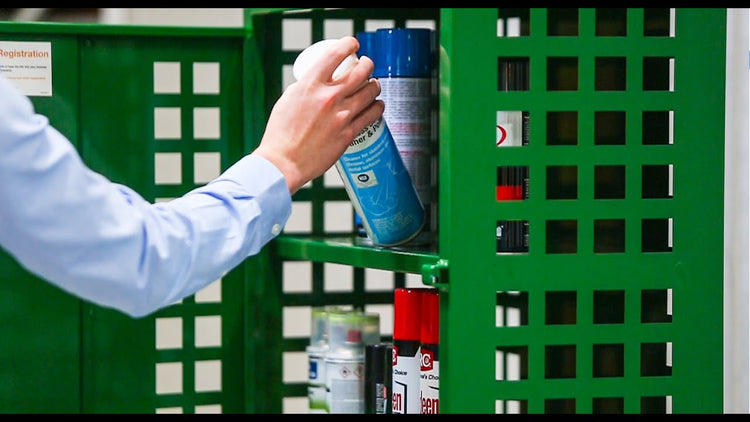 Storemasta consultant Braden Urquhart discusses the requirements and best practice for storing aerosols in the workplace and why you should have an aerosol cage on your site.